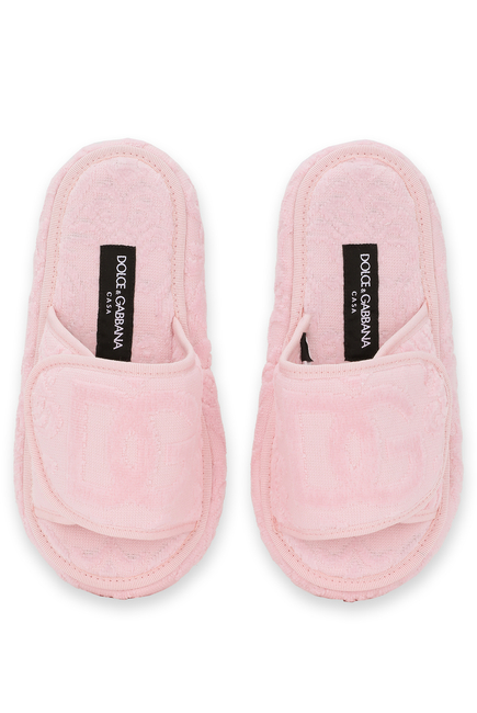 Jacquard Terry Cotton Plateau Slippers